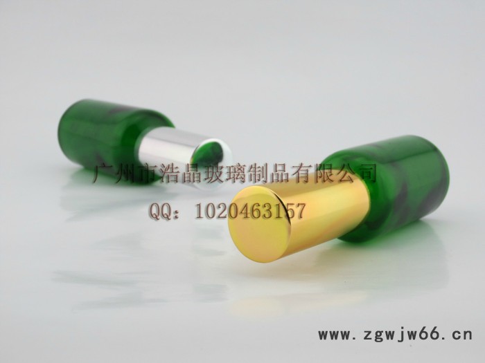 厂家绿色精油瓶配M18压泵金色银色喷头 香水玻璃瓶图3