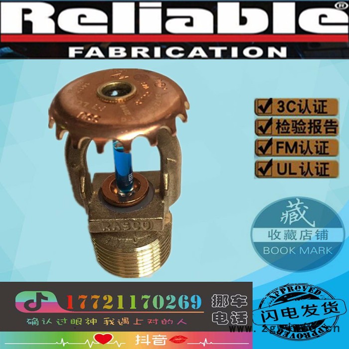 美国可靠烟囱专用喷头ZSTZ-15-260℃泰科威景维特利金盾川消瑞城三崎喷淋头图3