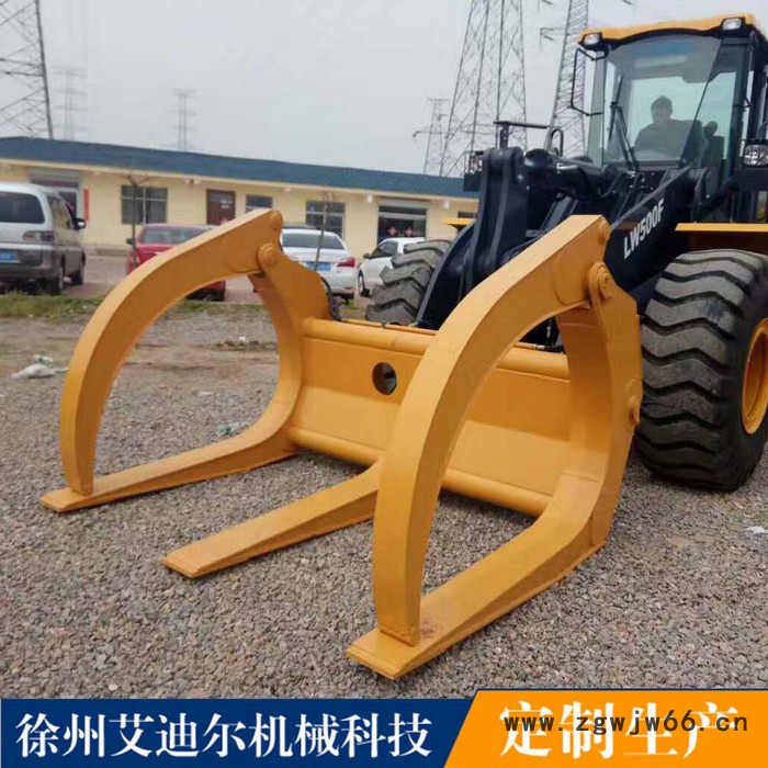 装载机改夹木器 徐工500铲车配夹子 夹木叉夹钢管夹子 定做抓木机厂家报价格图4