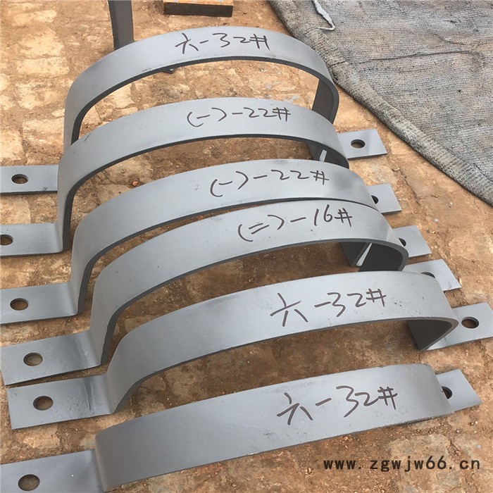建筑结构双螺栓管夹 管箍管夹DN200 管道管夹厂家生产图2