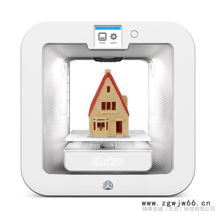 Cube 3（白）3D打印机 美国原装进口双喷头3D打印机，全中文操作界面，自动装载材料、自动调平图2