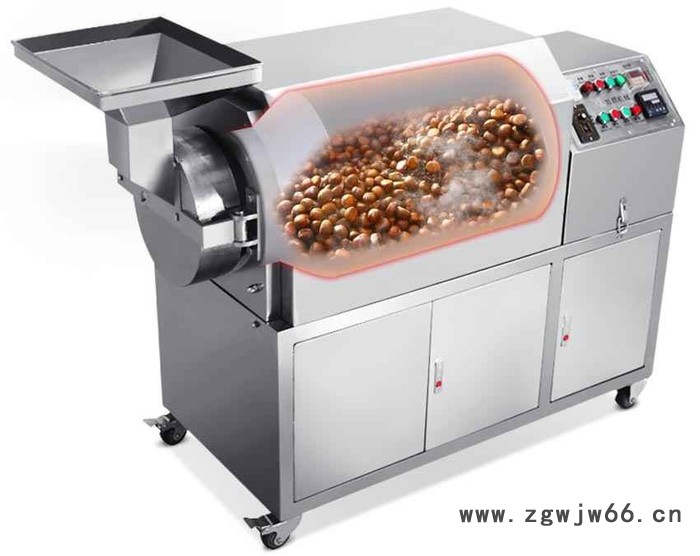 多功能葡萄籽炒货机，食品厂炒货机，滚筒式冬瓜籽炒货机图7