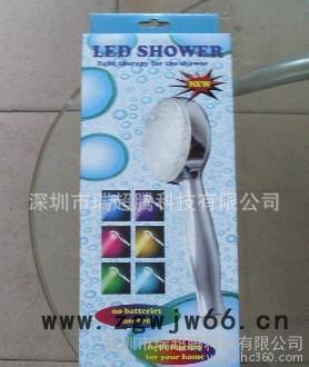 LED花洒 TV发光花洒 变色花洒 七彩LED喷头 七彩花洒 自发电图3