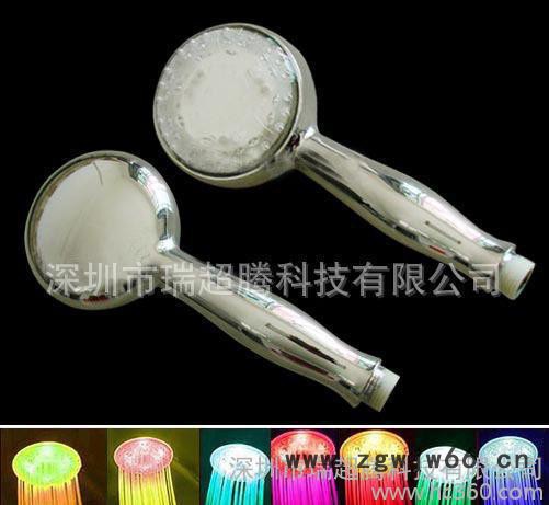 LED花洒 TV发光花洒 变色花洒 七彩LED喷头 七彩花洒 自发电图2