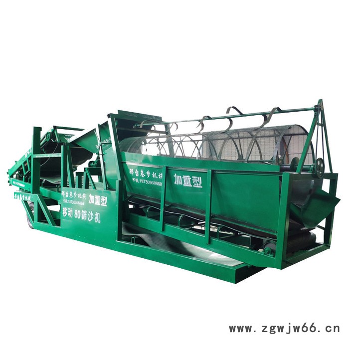 叁梦 电动滚筒筛沙机 筛砂机价格 振动筛沙机 型号齐全图2