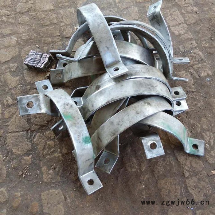 河北厂家供应D9立管管夹 双孔管夹扁钢抱箍蒸汽管道配件图3