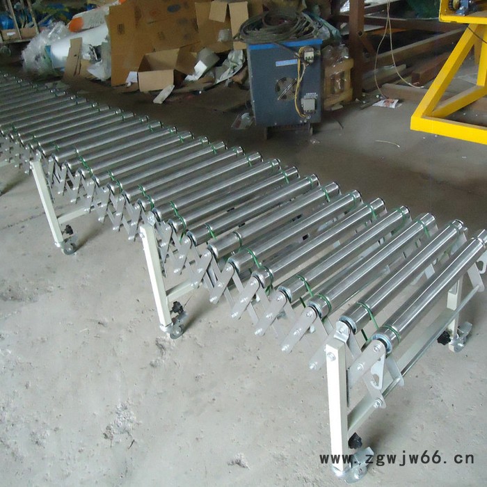 无动力滚筒输送机 辊道伸缩机 双链辊道输送机转弯滚筒输送机图2