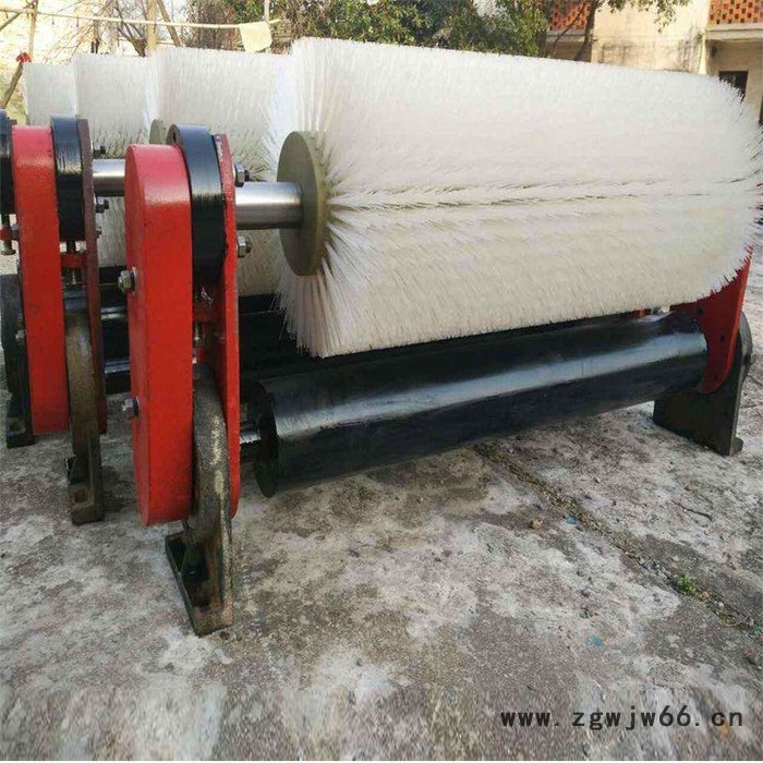 天向 毛刷辊清扫器 输送机毛刷清扫器厂家 滚筒毛刷清扫器价格图3