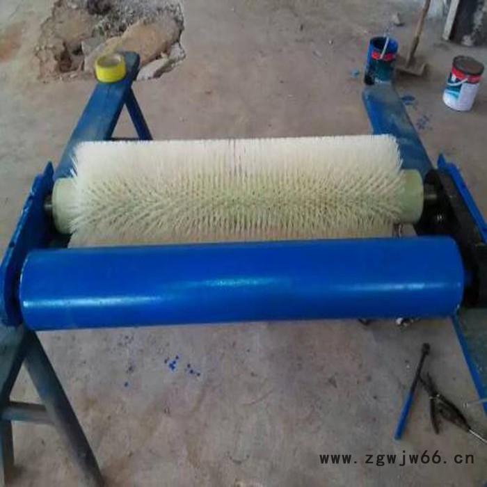 天向 毛刷辊清扫器 输送机毛刷清扫器厂家 滚筒毛刷清扫器价格图2