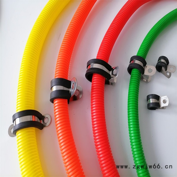 西安不锈钢金属软管管夹 U型 R型管卡管夹不锈钢包胶管卡 包塑金属管夹图3