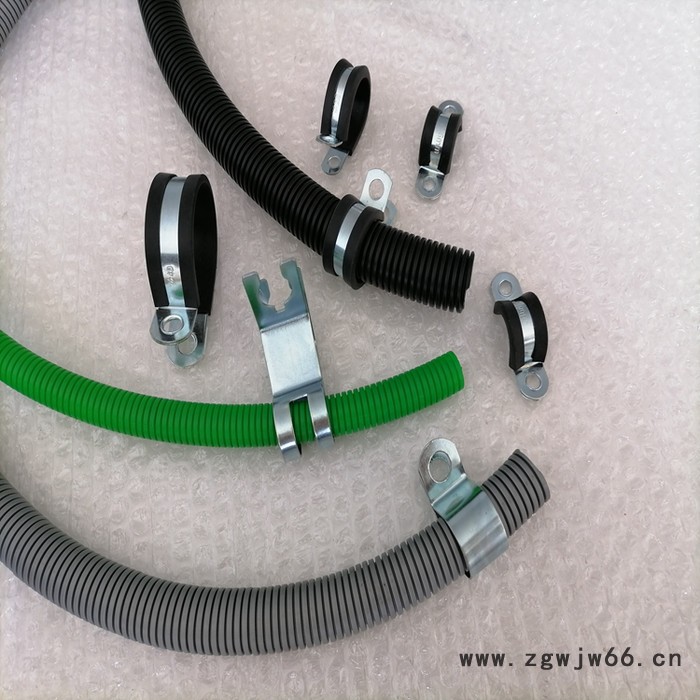 西安不锈钢金属软管管夹 U型 R型管卡管夹不锈钢包胶管卡 包塑金属管夹图5