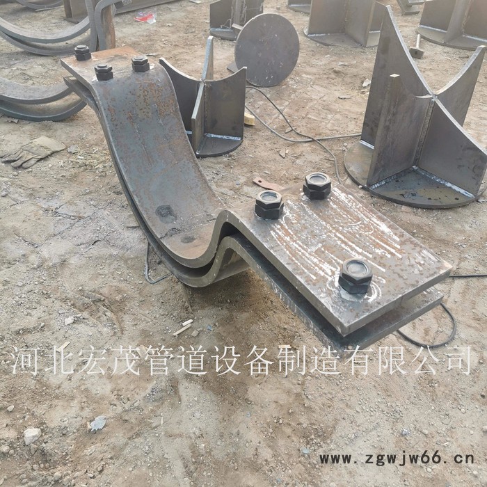 宏茂管夹厂家现货 保冷管夹 D6型管夹横担 D3双孔短管夹 U型管夹图3