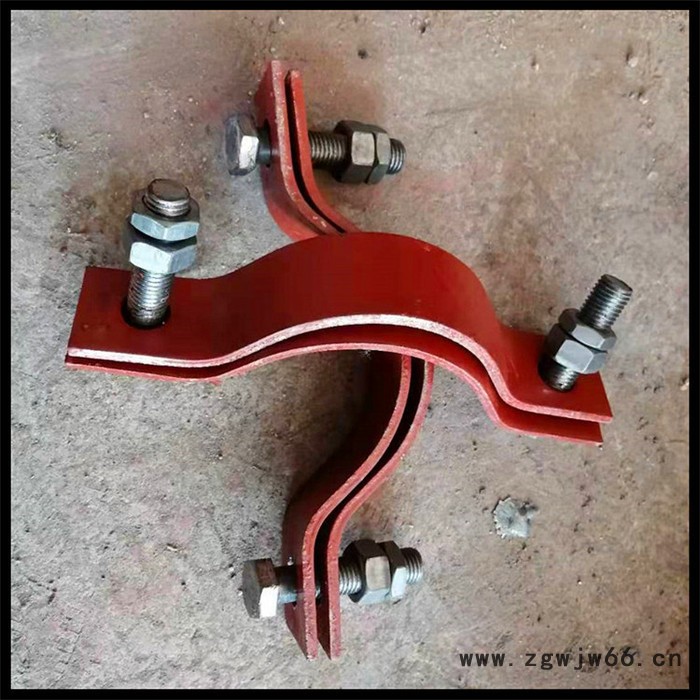 志昂现货 全弧管夹 304双孔管夹 A5基准型双螺栓管夹图3