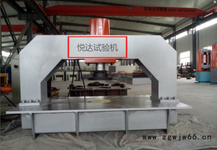 悦达试验机JGYW-1000 井盖试验机加载油缸上置，工作台高度300mm，便于取放井盖试件。用于井盖承载能力的试验。图2