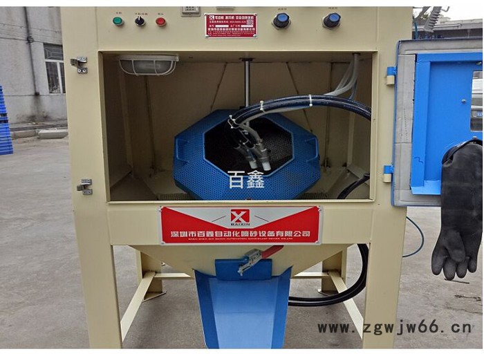 圆管自动滚筒喷砂机铝件小型五金件去毛刺塑胶圆形件喷砂机设备图5