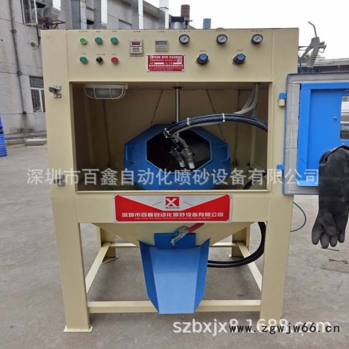 圆管自动滚筒喷砂机铝件小型五金件去毛刺塑胶圆形件喷砂机设备图4