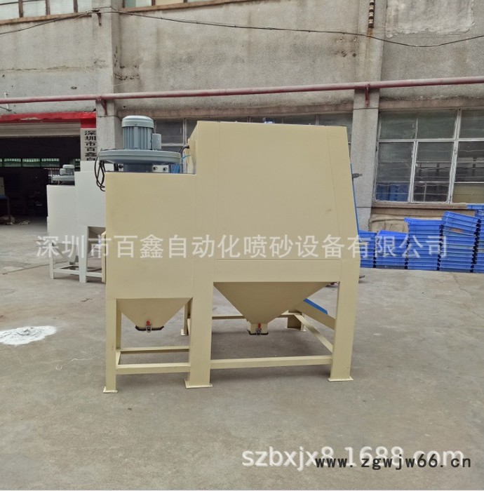 圆管自动滚筒喷砂机铝件小型五金件去毛刺塑胶圆形件喷砂机设备图2