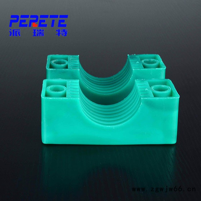 西德福标准管夹 轻型单孔导轨管夹 绿色塑料管夹 船用液压油管固定件图4