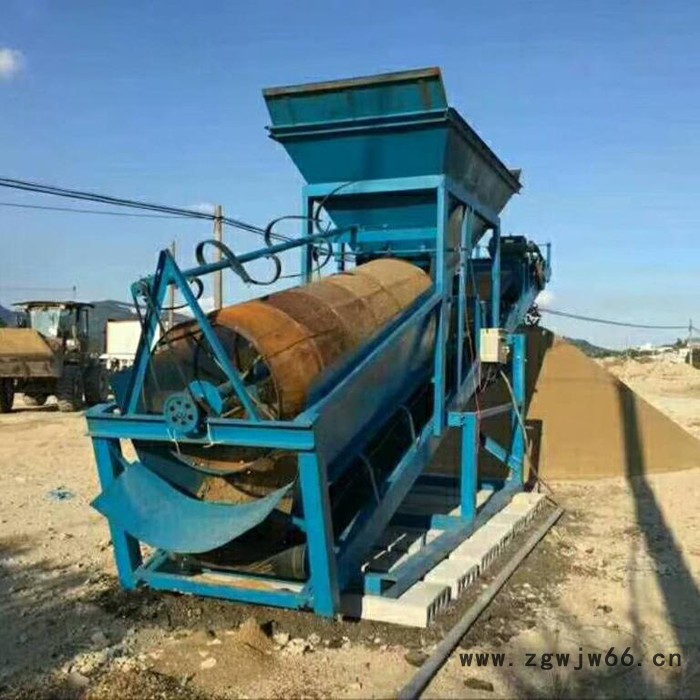 **大型滚筒筛沙机 折叠型震动沙石分离机 50型矿用石料筛沙机 筛沙子机子图2