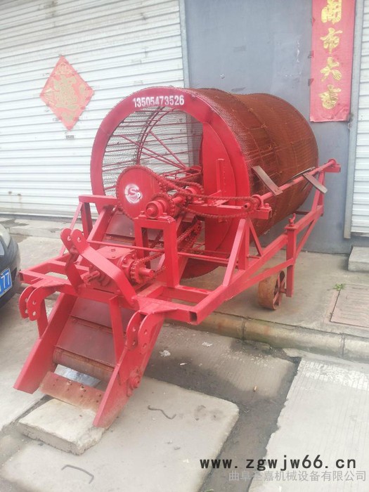 新型麦冬滚筒式挖掘机河北药材收获机图片图2