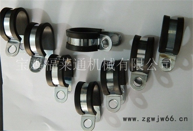 福莱通FLT-R12 R型金属管夹 SKM波纹管紧固夹 单边双孔固定 包胶波纹管管夹厂家 R型线夹价格图7