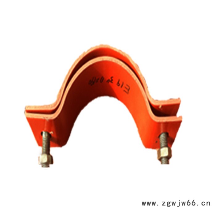 齐鑫  双孔管夹  双螺栓双管夹  保冷用管夹 华陆科技管架标准图图1