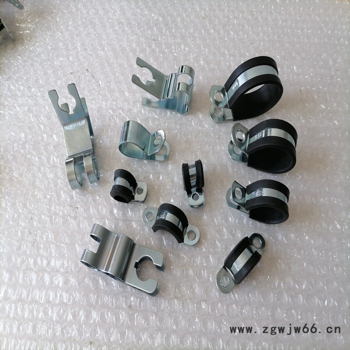 福莱通包胶电缆固定卡 骑马卡U型固定夹8mm波纹管管夹双面金属紧固夹单管弹性夹片图3