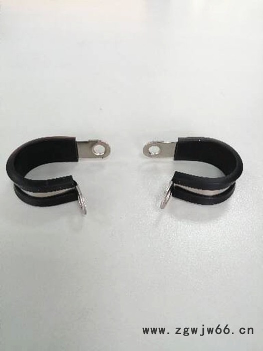 天津易科橡胶包塑不锈钢管夹 不锈钢R型管夹  U型线卡 骑马卡图2