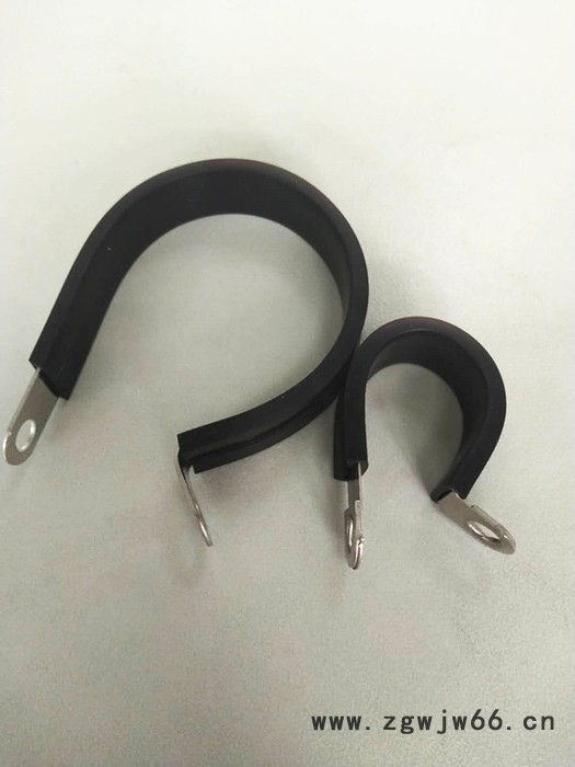 天津易科橡胶包塑不锈钢管夹 不锈钢R型管夹  U型线卡 骑马卡图6