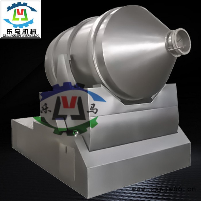 乐马机械LME-300型二维混合机，卧式干粉体滚筒式二维运动混合机图2