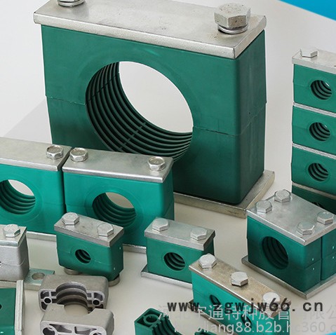 厂家直供YUTEDN10-DN3000轻型/重型/双孔 塑料管夹 尼龙管夹 双螺栓三联塑料管夹 铝合金管夹图6