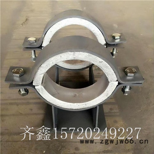 齐鑫DN450 蛭石管夹 蛭石隔热管夹 镁钢保温管托   图纸定制隔热管托图2