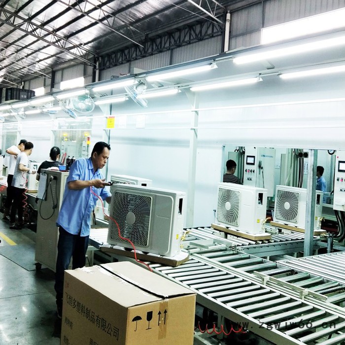 东柳工厂 空调流水线 空调外机皮带线 动力无动力手动滚筒线 柜机链板线 输送线