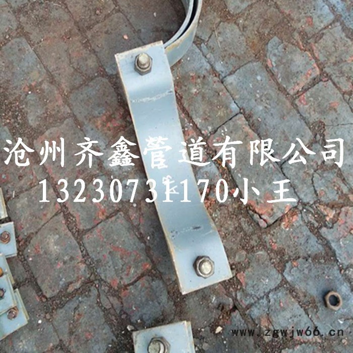 齐鑫生产A10-1公制管用四螺栓管夹，量大从优图2