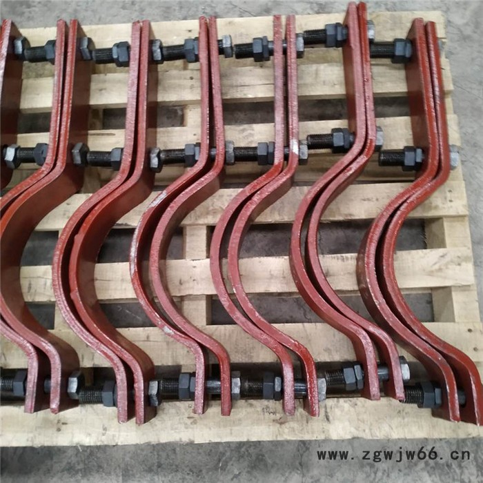 水平单拉杆管夹SD1 拉杆短管夹DN300 华东管道支吊架 大量供应图2