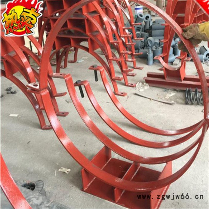 水平单拉杆管夹SD1 拉杆短管夹DN300 华东管道支吊架 大量供应图3