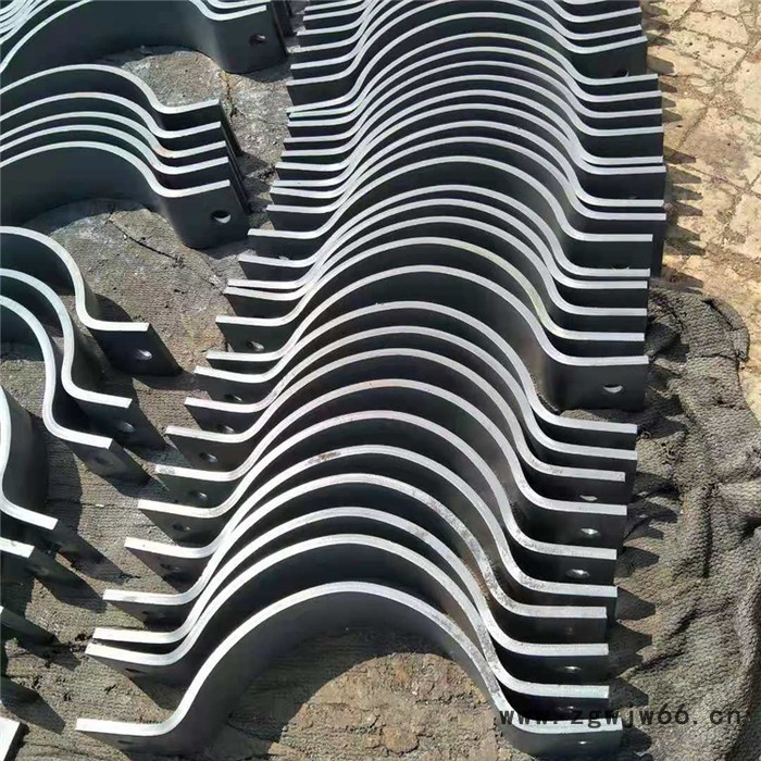 三螺栓管夹（保温管用）CA107（450）-双孔管夹蒸汽管道用图3