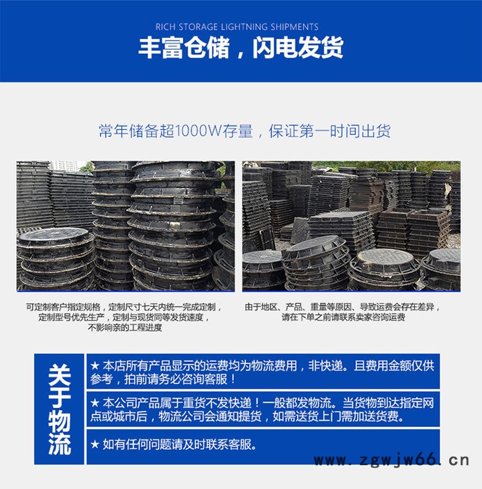 球墨铸铁井盖 方形盖板 400*500*30铸铁沟盖板  沟盖板  万井建材