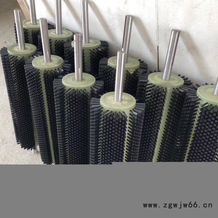 叁明 工业毛刷辊 蔬菜水果去皮抛光毛刷辊 打磨 清洗 尺寸定做 皮鞋清洗机 洗衣机滚筒毛刷 材料可选 外缠绕内缠绕式图5