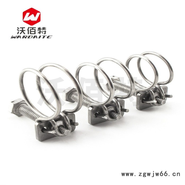 沃佰特304不锈钢 钢丝箍双钢丝卡箍管夹喉箍管卡子水管煤气管夹抱箍图3