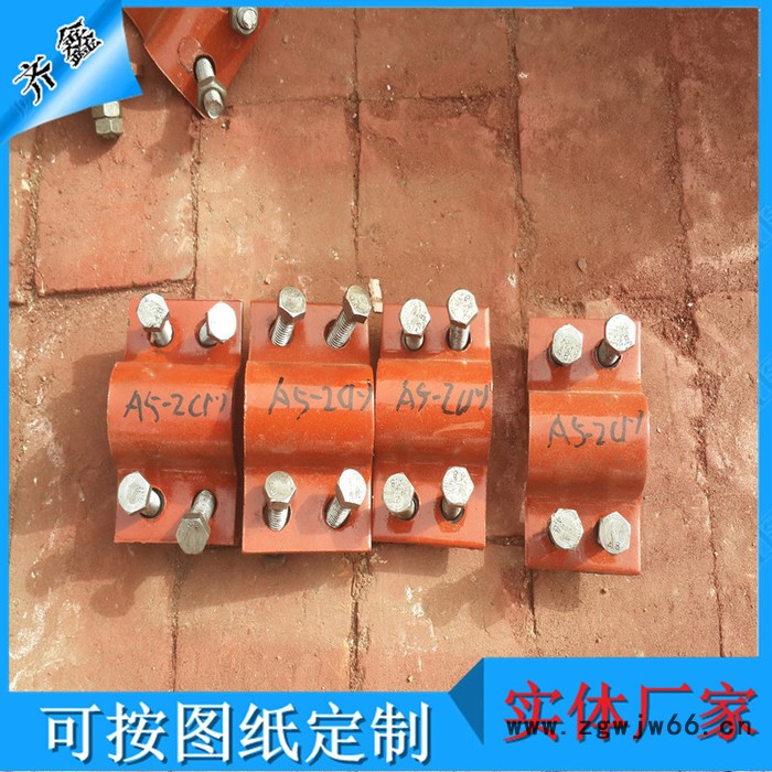 基准型双螺栓管夹A5  三螺栓管夹   双排螺栓管夹  齐鑫供应图2