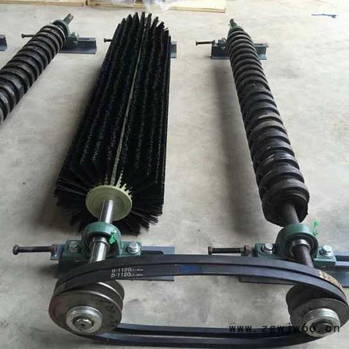天向输送带毛刷清扫器 滚筒毛刷清扫器厂家 无动力毛刷清扫器价格图5