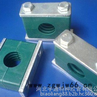 宇通 **标准重型液压管夹 DIN3015固定管道管夹 船用管道固定夹 大口径橡胶伸缩软管 绿色液压管夹图5