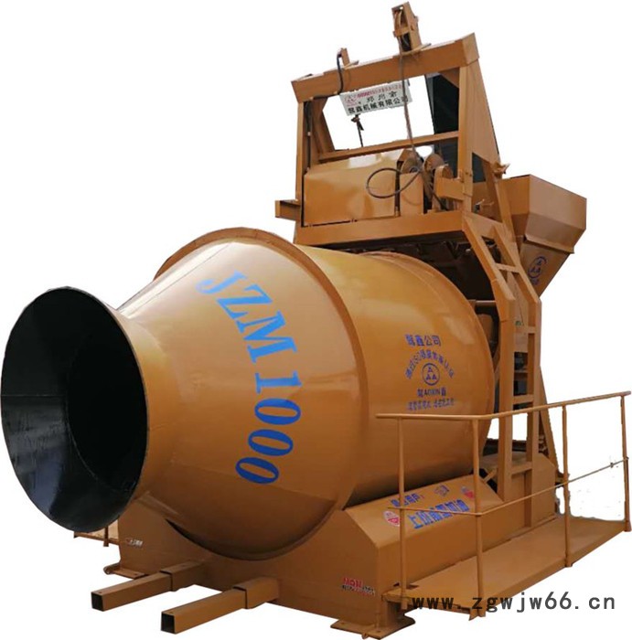 骜鑫1000全自动混凝土搅拌机   混凝土搅拌机 水泥搅拌机 滚筒搅拌机 摩擦胶轮搅拌机