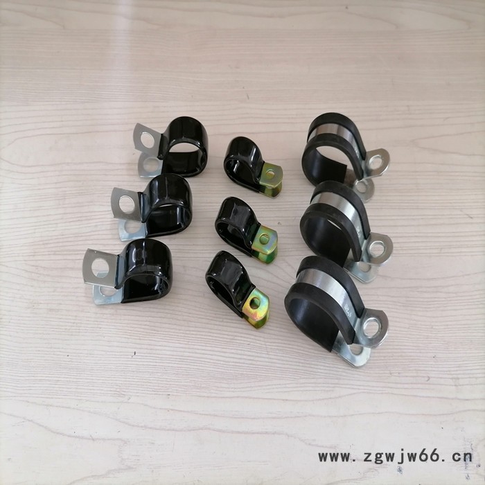 供应上海R型金属固定夹 带橡胶条SKM管夹 D1-10镀锌包胶管卡图5