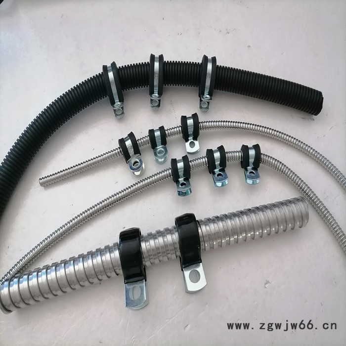 供应上海R型金属固定夹 带橡胶条SKM管夹 D1-10镀锌包胶管卡图6