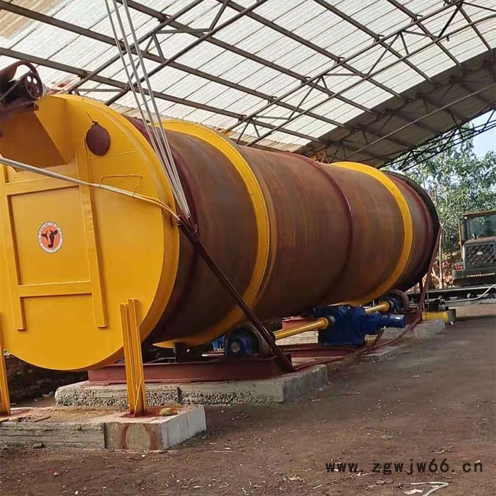 有机肥卧式发酵罐设备 滚筒式结构装料多用电少图7