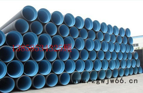 供应越财200HDPE双壁波纹管浙江越财塑业有限公司HDPE双壁波纹管PVC双壁波纹管玻璃钢管电力管球墨井盖图2