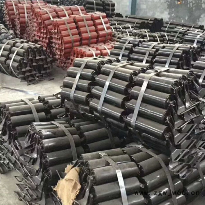 矿用槽型托辊组 耐磨皮带托辊 矿用托辊滚筒辊子图2