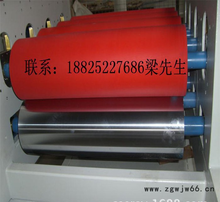 浪背铁轴敷胶加工滚筒包胶图2